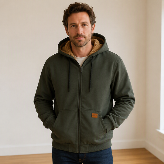 🧥 Toasty Core Comfort, Cozy Hooded Coverage | Men's Casual Winter Thermal Hooded Jacket