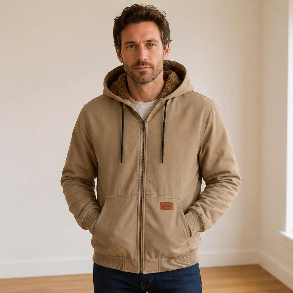 🧥 Toasty Core Comfort, Cozy Hooded Coverage | Men's Casual Winter Thermal Hooded Jacket
