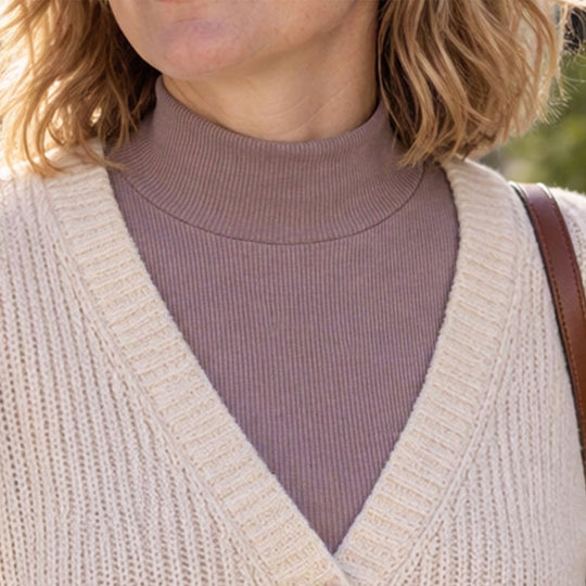 Women's Versatile Ribbed Knit Fake Collar
