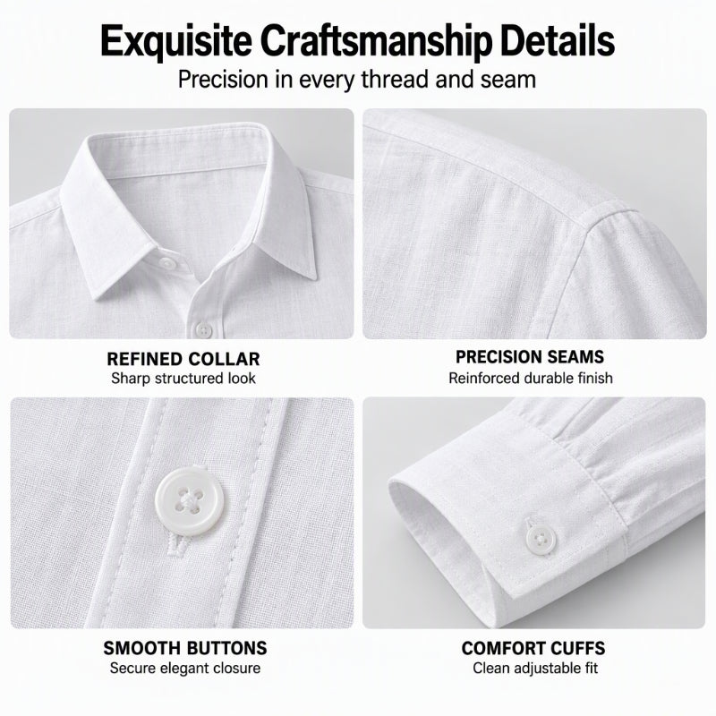 Men's Casual Lightweight Breathable Linen Shirt