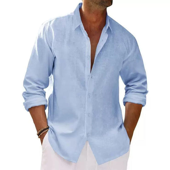 Men's Casual Lightweight Breathable Linen Shirt