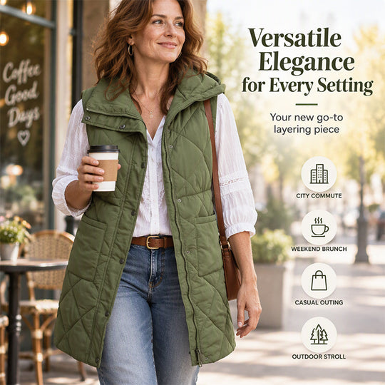 💕BUY 2 Free Shipping✈️Women's Mid-Length Quilted Thermal Vest