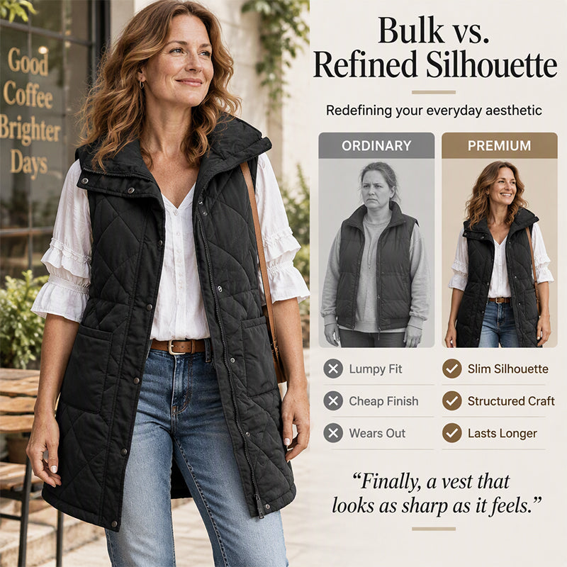 💕BUY 2 Free Shipping✈️Women's Mid-Length Quilted Thermal Vest