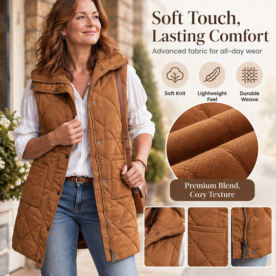 💕BUY 2 Free Shipping✈️Women's Mid-Length Quilted Thermal Vest