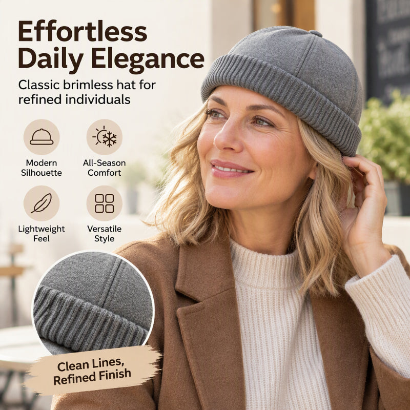 Unisex Warm Knit Brimless Docker Cap