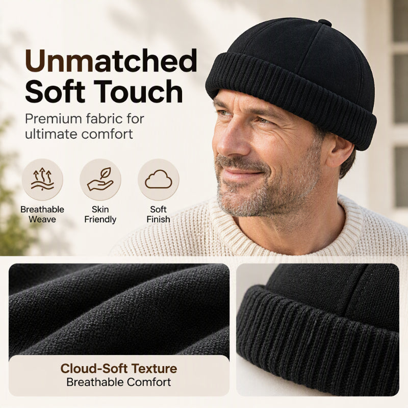 Unisex Warm Knit Brimless Docker Cap