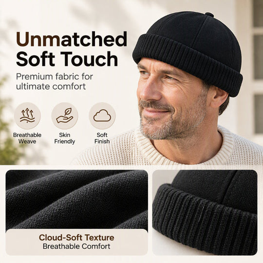 Unisex Warm Knit Brimless Docker Cap
