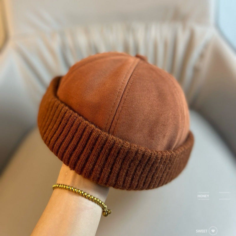 Unisex Warm Knit Brimless Docker Cap