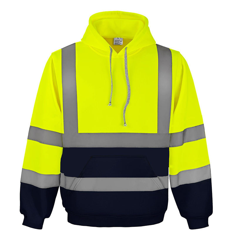 🦺 Be-Seen Confidence, Easy On/Off | Men's High Visibility Reflective Zipper Hoodie