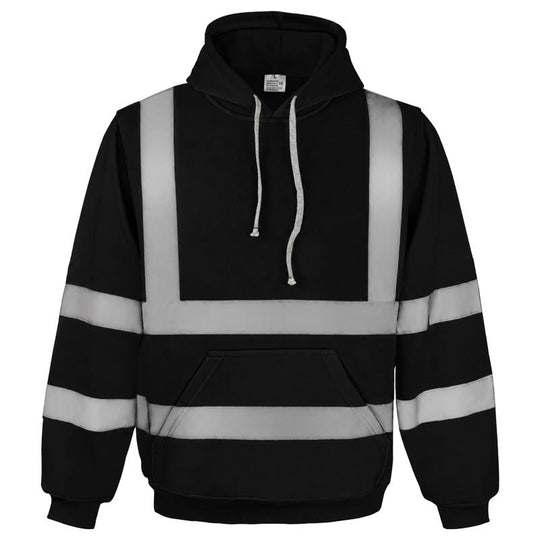 🦺 Be-Seen Confidence, Easy On/Off | Men's High Visibility Reflective Zipper Hoodie