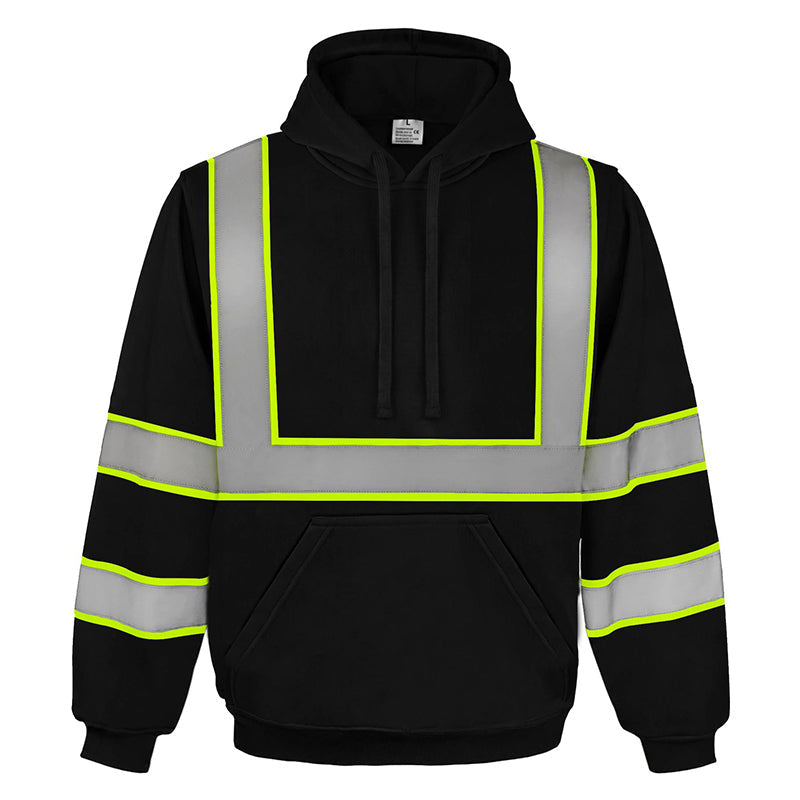 🦺 Be-Seen Confidence, Easy On/Off | Men's High Visibility Reflective Zipper Hoodie