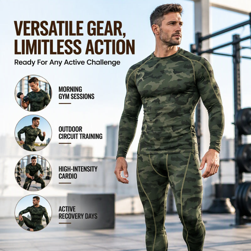 Men's Compression Workout Thermal Underwear Set