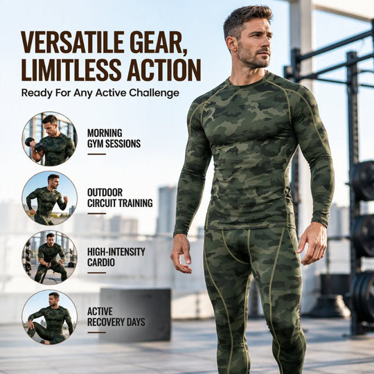 Men's Compression Workout Thermal Underwear Set