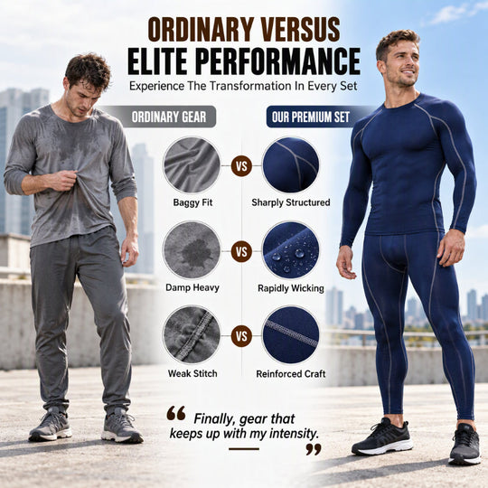 Men's Compression Workout Thermal Underwear Set