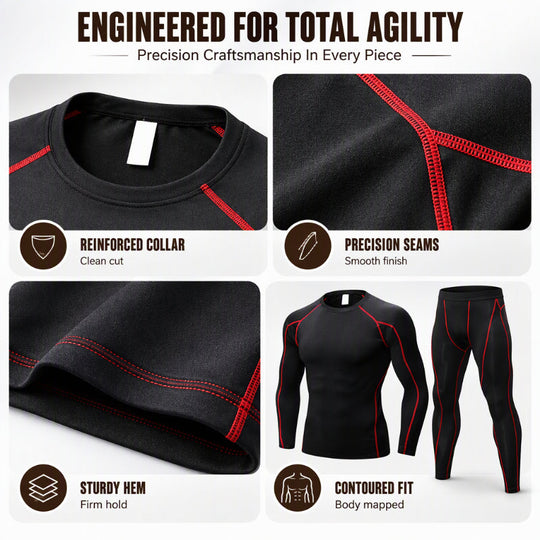 Men's Compression Workout Thermal Underwear Set
