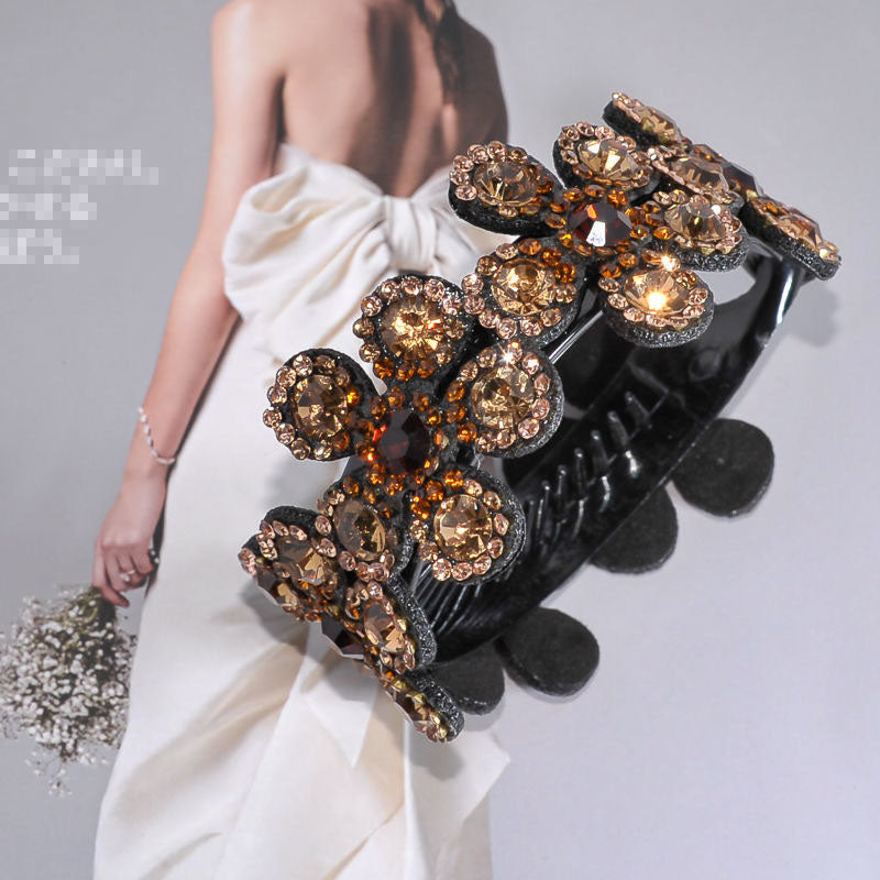 Agrafe de păr cu flori de cristal