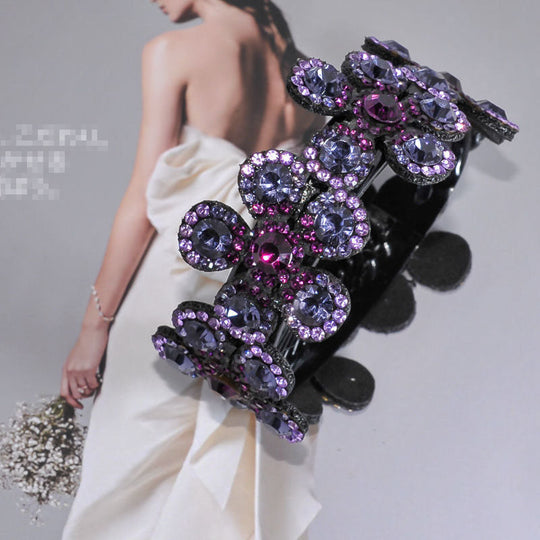 Agrafe de păr cu flori de cristal