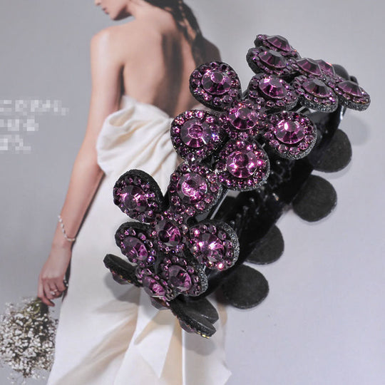 Agrafe de păr cu flori de cristal