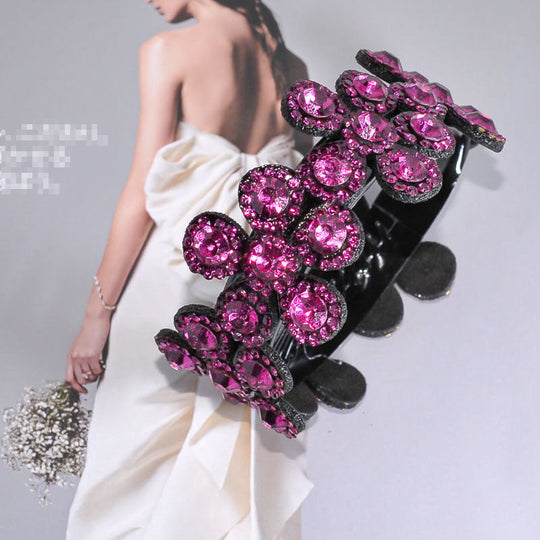 Agrafe de păr cu flori de cristal