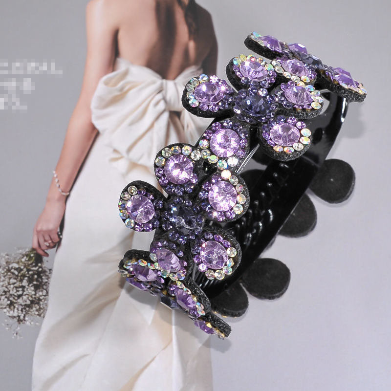 Agrafe de păr cu flori de cristal