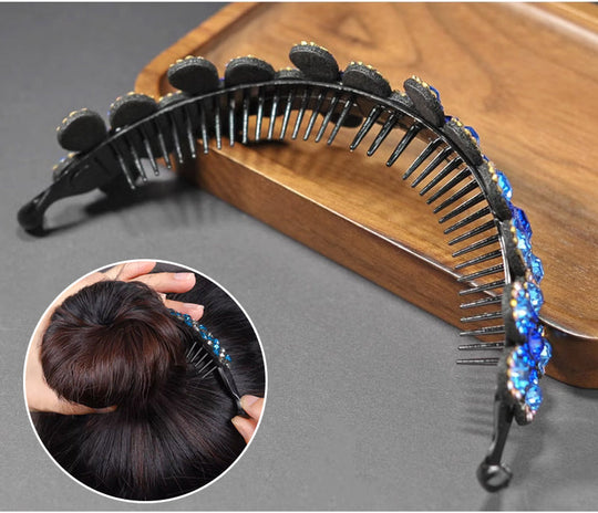 Agrafe de păr cu flori de cristal