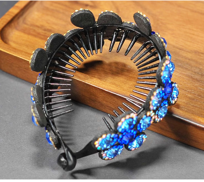 Agrafe de păr cu flori de cristal