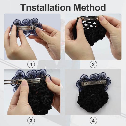 Plasă de păr detașabilă cu design floral (Cumpărați 1 și primiți 1 gratuit)