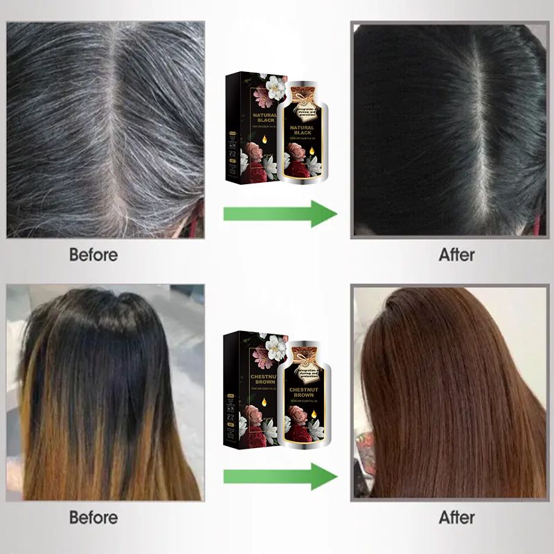 Tinte de cabello de burbujas de aceite esencial