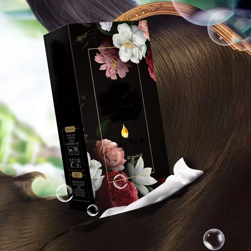 Tinte de cabello de burbujas de aceite esencial