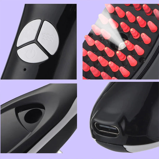 Elektrický masážní hřeben – uklidňuje, stimuluje a snižuje únavu